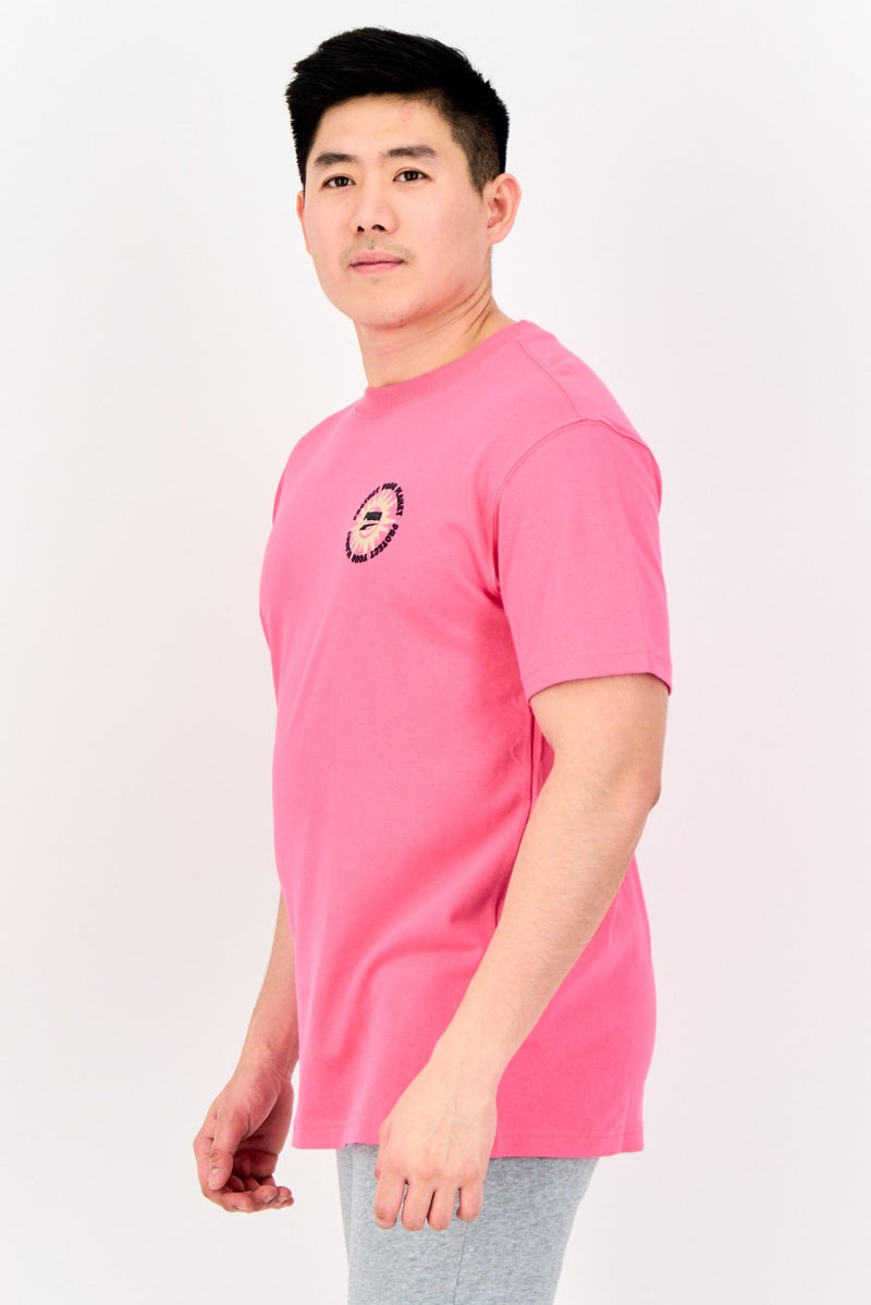 PUMA تي شيرتات رجالية بأكمام قصيرة ومريحة، خارجية، وردي - Image 4