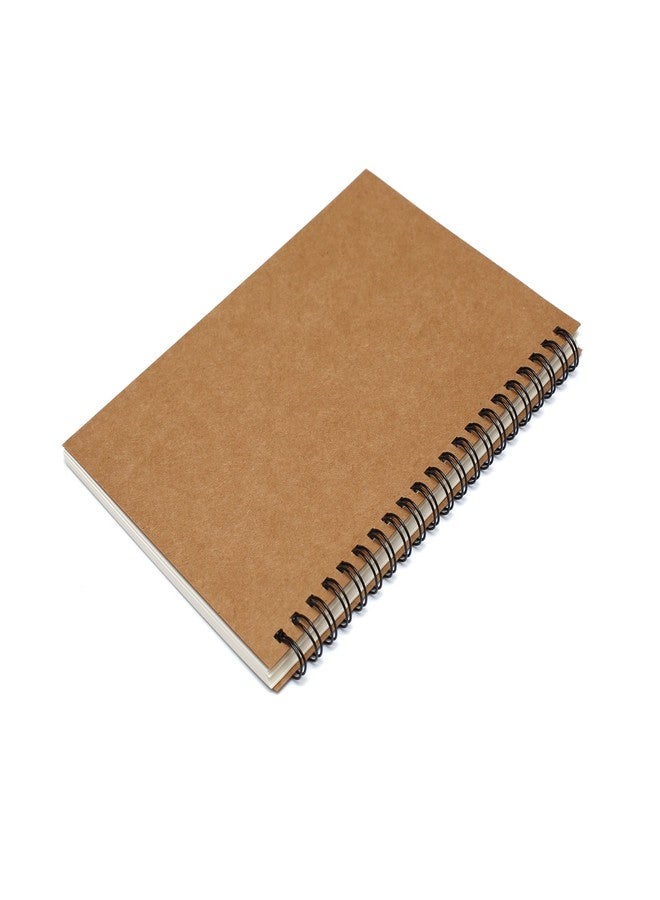 TWONE 3 Packs Soft Cover Notebook with Lined Paper Brown Spiral Notebooks with 100 Ruled Pages 50 Sheets Memo Notepads for Home School Travel, 8.25 x 5.55 inch - Image 4