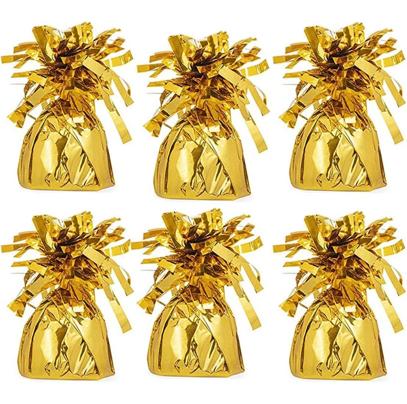 Chochkees Gold Metallic Balloon Weights 6Pack Birthday Party Favors Novelty and Gag Gifts 55 Inches - Image 3