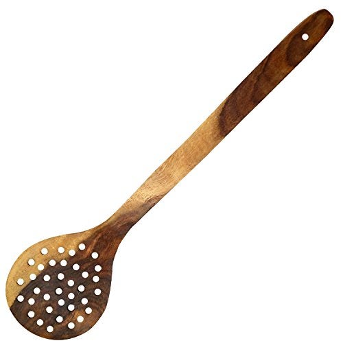 PEBBLECRAFTS Handmade Wooden Cooking Spoons and Serving Spoon Set, Non Stick Kitchen Utensil Spatula (Set of 8, Yellow, Natural ). - Image 4