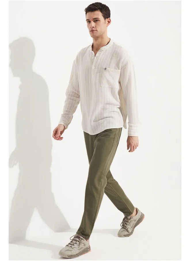 جون June Exclusive Men Slim Fit Trouser Khaki