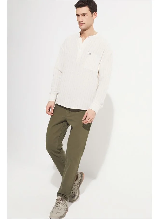 جون June Exclusive Men Slim Fit Trouser Khaki