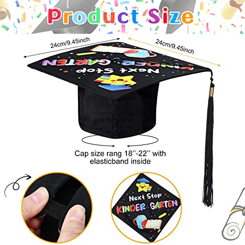 Funnysoft 2025 Preschool Graduation Cap with Printed Graduation Stole Unisex Preschool Graduation Cap Sash(White) - Image 2