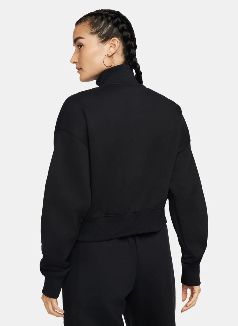 Nike Women's Sportswear Phoenix Fleece 1/2-Zip Cropped Sweatshirt