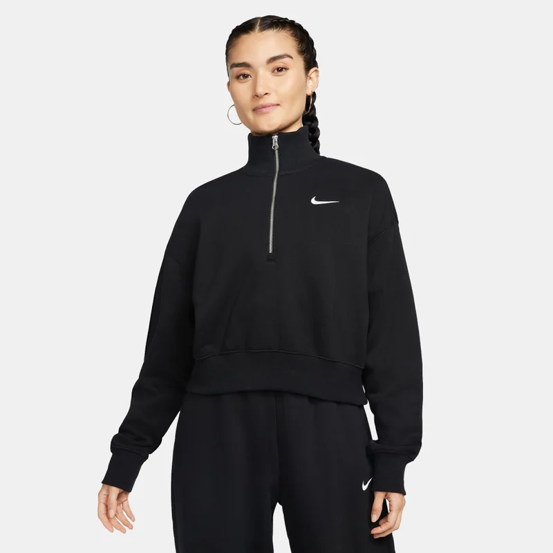 Nike Women's Sportswear Phoenix Fleece 1/2-Zip Cropped Sweatshirt