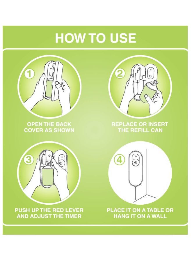 Godrej Aer Matic Automatic Air Freshener Refill Fresh Lush Green 210ml - Image 3