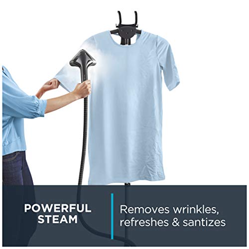 Rowenta, Steamer for Clothes, Pro Style Full Size Steamer with 45 second heat-up & Removable 50 oz Water Tank, 1500 Watts, Included Clips to Hang Clothes, Ironing, Black Clothes Steamer, IS2461 - Image 4