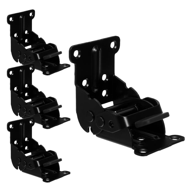 4pcs Folding Table Hinges: Heavy Duty Locking Hinges - Adjustable Angle Folding Bracket - Space Saving Furniture Hardware for Tables Shelves Workbenches - Image 5