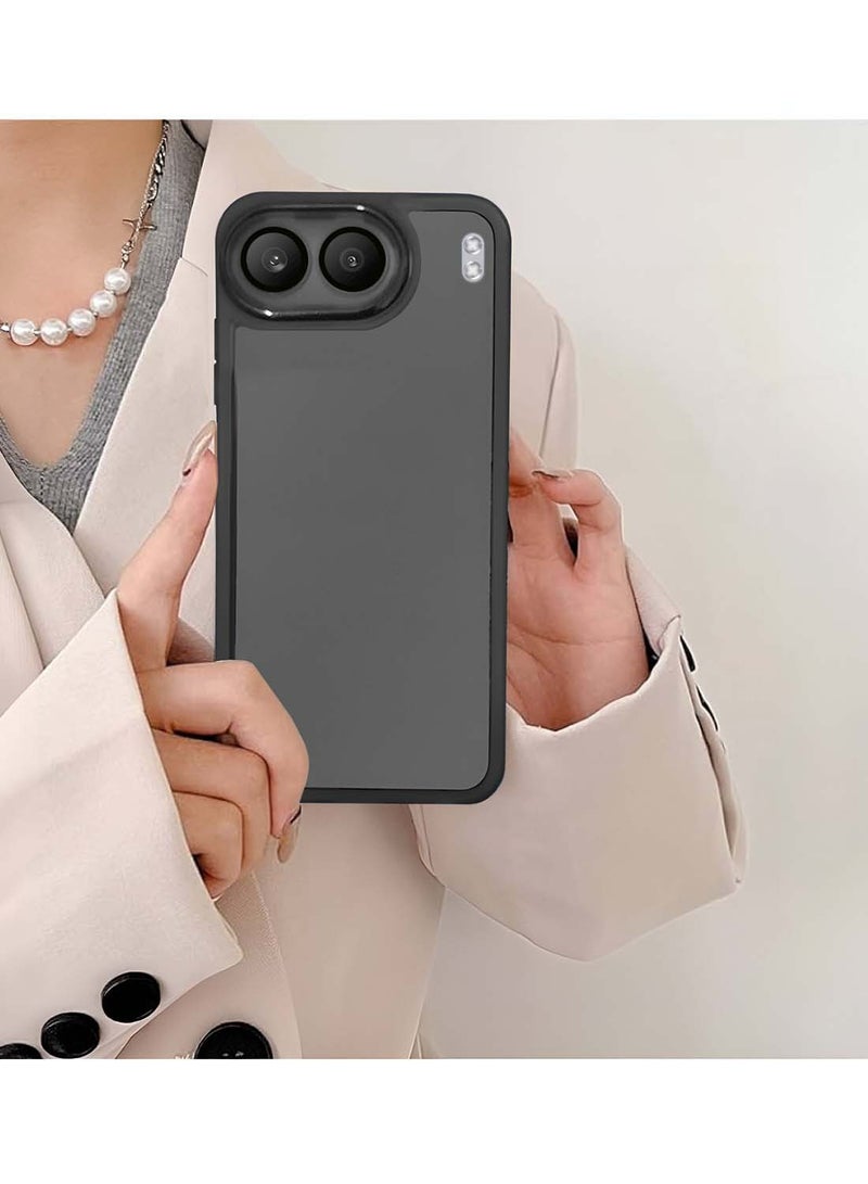 Wtech OnePlus Nord 4 5G 2024 Soft Transparent TPU Silicone Ultra Thin Phone Stylish Electroplated Camera Border Back Case Cover - Black - Image 4