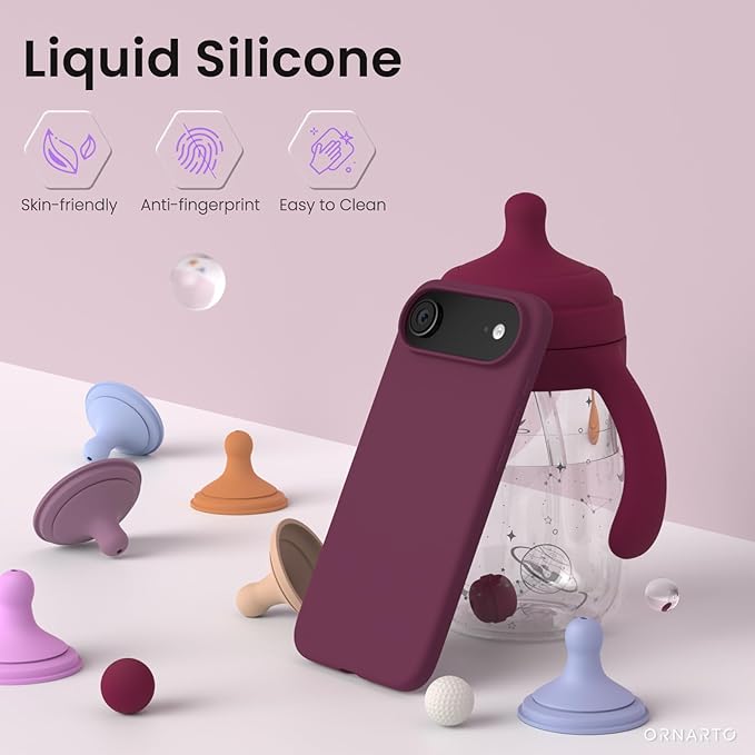 Unipha iPhone 17 Air Silicone Case Burgundy - Image 3