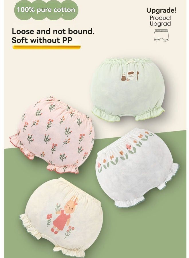 بيوينتي 4 قطعة طفل جنس واحد بنطلون داخلي قطن طفل صغير فتيات ملابس داخلية وعاء 6 أشهر-3 سنوات - Image 1