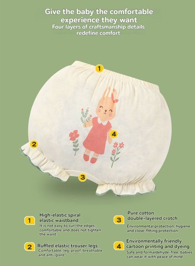 بيوينتي 4 قطعة طفل جنس واحد بنطلون داخلي قطن طفل صغير فتيات ملابس داخلية وعاء 6 أشهر-3 سنوات - Image 4
