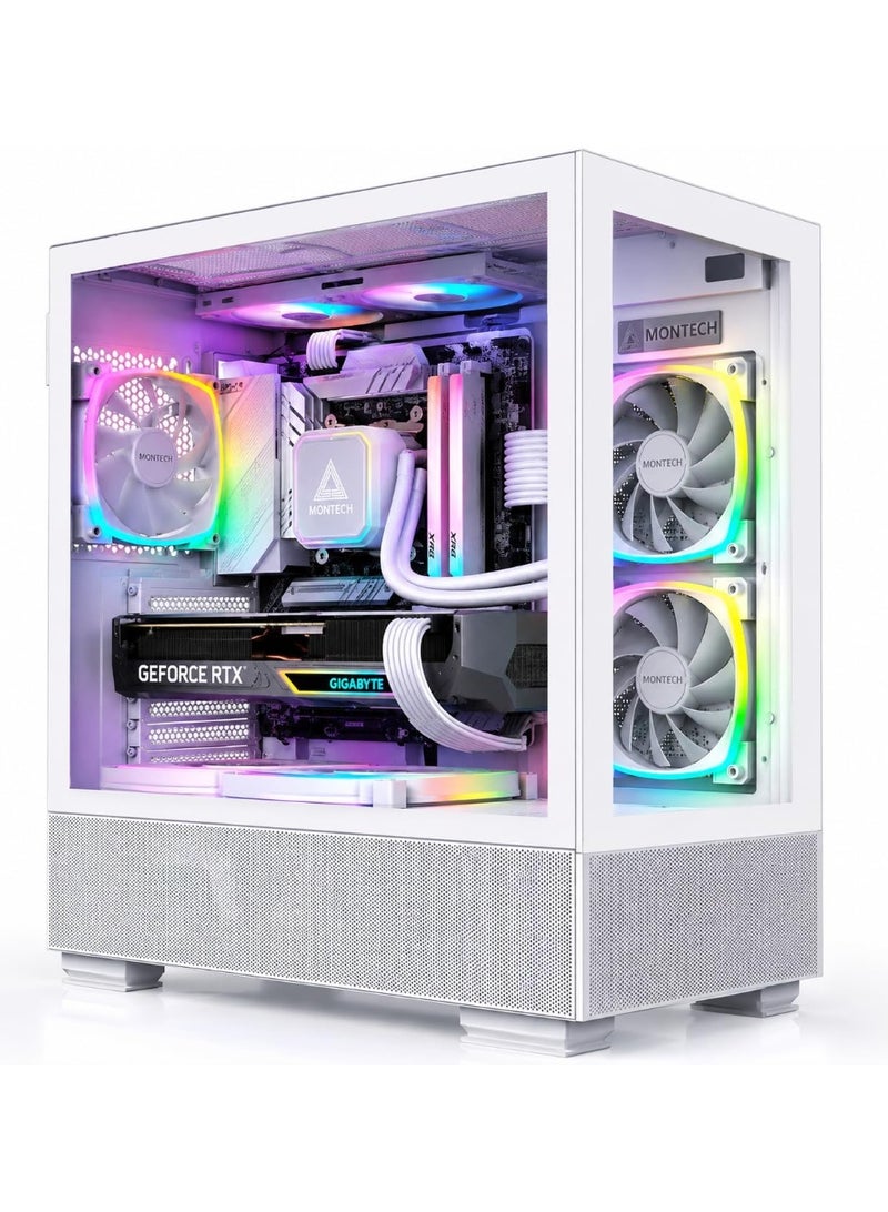 BLUMENIT AURIX Gaming PC Desktop Computer | Intel Core i5-12400F | RTX 5050 8GB | 16GB DDR4 | 1TB NVMe SSD | WiFi | Bluetooth | Windows 11 Pro WHTE - Image 1