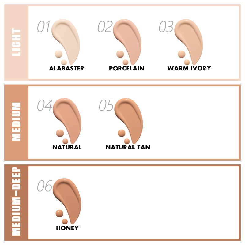 FOCALLURE 2 Pcs Liquid Foundation, Skin Evolution Foundation + Concealer, Full Coverage Foundation Makeup, Durable, Waterproof, Oil-Control, Hides Wrinkles & Lines, Natural Tan - Image 5