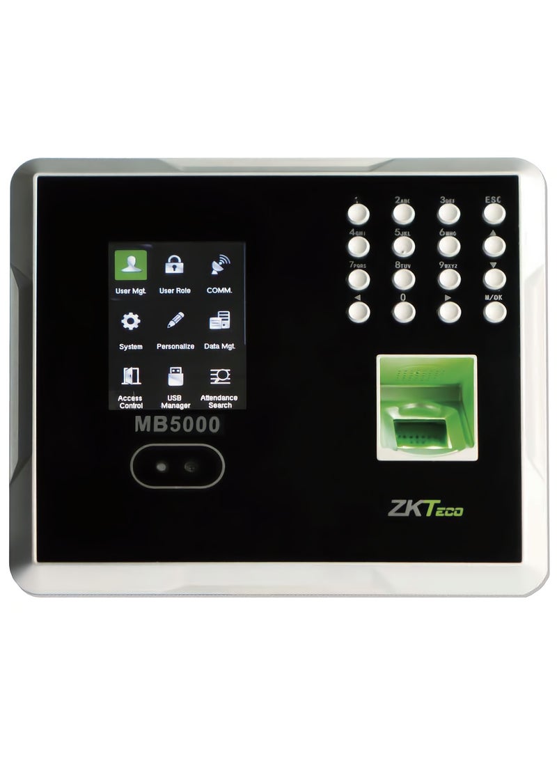 ZK teco MB5000 Multi-Biometric Time Attendance & Access Control Terminal with Face, Fingerprint & Card Recognition – 2.8" TFT Screen, 100,000 Log Capacity - Image 1