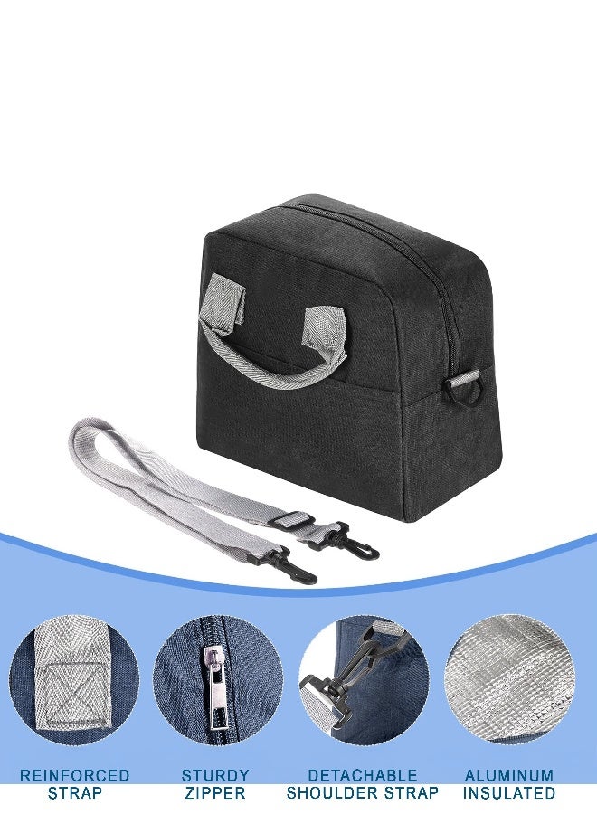 Toshionics Insulated Lunch Box Bag -  for Office, School, Work & Travel – Oxford Thermal Cooler Tote with Handle & 110 cm Strap – Zippered Food Storage Box with Front Pocket – Compact, Reusable & Lightweight – Size 24x13x20 cm – 6.2L Capacity - Image 4