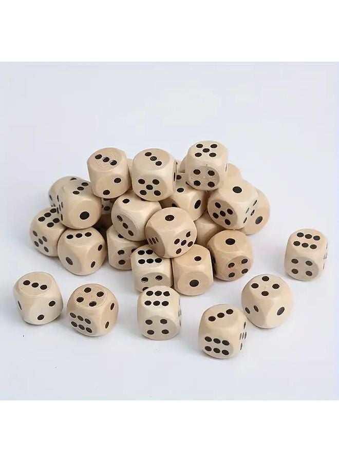5pcs 16mm Wooden Dice For Math Teaching Board Games Party Decor Rustic Style - Image 5