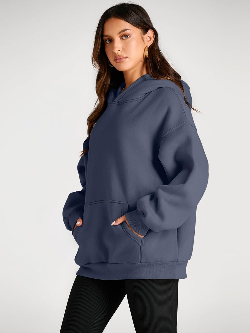 AUTOMET Hoodies for Women Oversized Sweatshirts Fall Fashion Outfits 2025 Pullover Fleece Casual Sweaters Winter Y2k Clothes DustyBlue S - Image 3