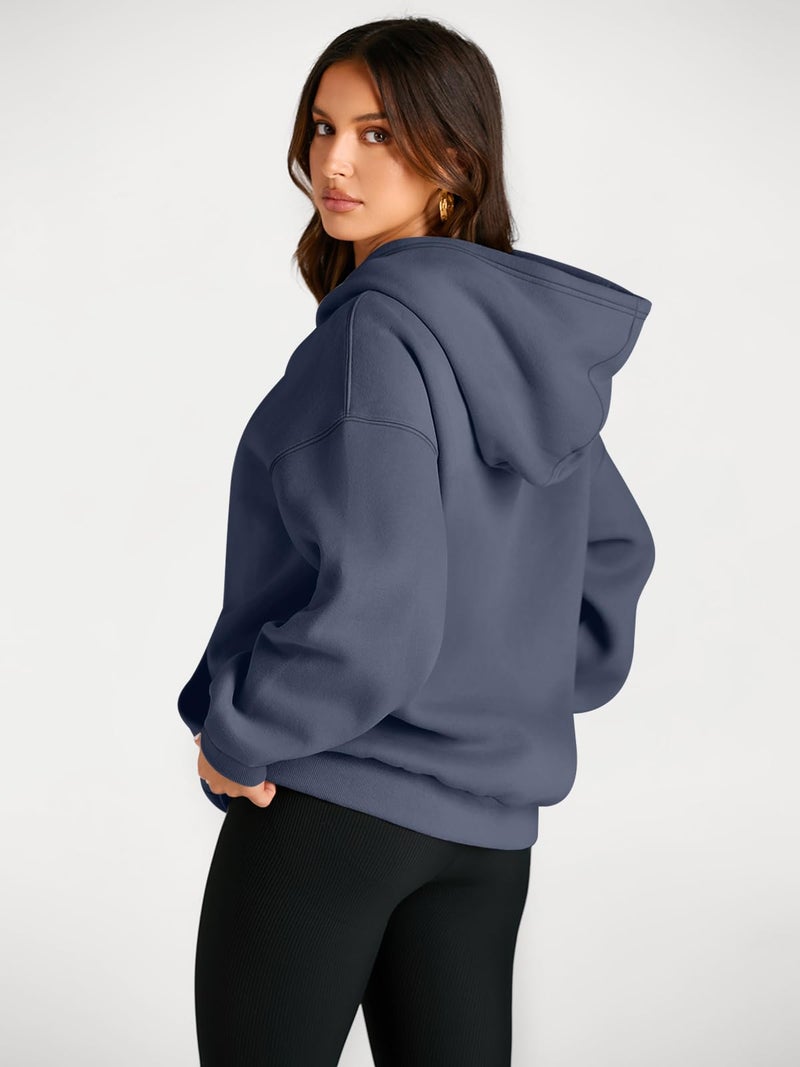 AUTOMET Hoodies for Women Oversized Sweatshirts Fall Fashion Outfits 2025 Pullover Fleece Casual Sweaters Winter Y2k Clothes DustyBlue S - Image 4