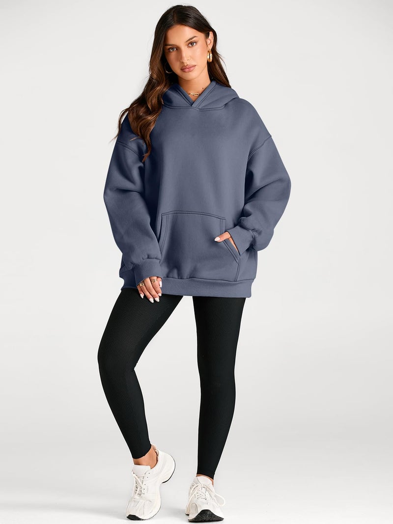 AUTOMET Hoodies for Women Oversized Sweatshirts Fall Fashion Outfits 2025 Pullover Fleece Casual Sweaters Winter Y2k Clothes DustyBlue S - Image 5