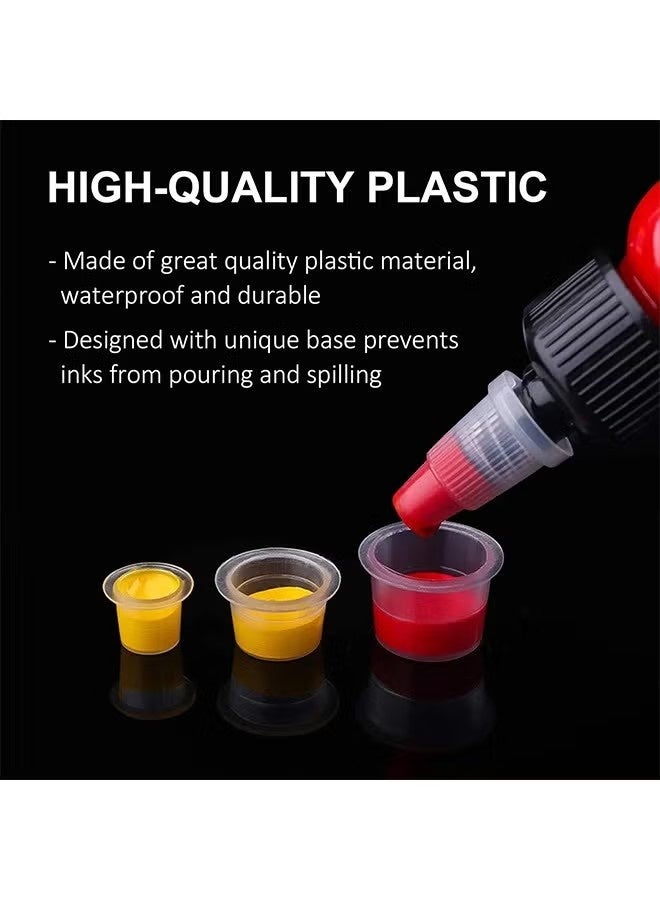 Tattoo Ink Cap, 300pcs Tattoo Ink Cups Pigment Caps Disposable Ink Caps for Tattooing Plastic Tattoo Cups Caps Mixed for Tattoo Supplies - Image 3