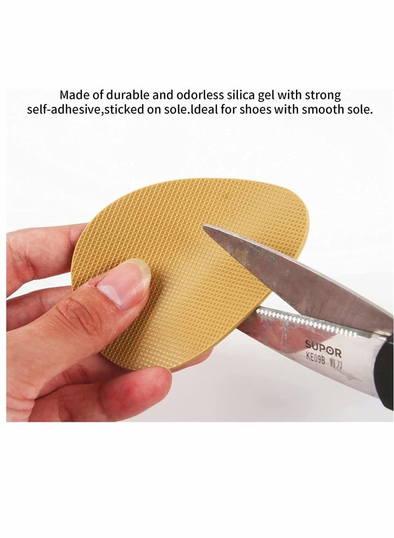 Captaintech Non-Skid Shoe Pads, Non-Slip Shoe Stickers Self Adhesive Shoe Sole Protectors for Man and Women, Silicone Anti-Slip Sticker Used for High Heels Non-Slip Noise Reduction (Apricot, 6 Pairs) - Image 4