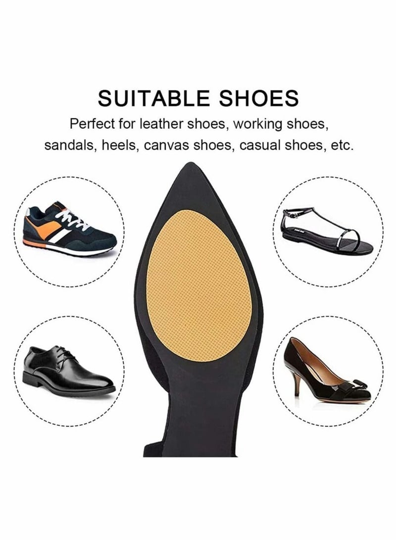 Captaintech Non-Skid Shoe Pads, Non-Slip Shoe Stickers Self Adhesive Shoe Sole Protectors for Man and Women, Silicone Anti-Slip Sticker Used for High Heels Non-Slip Noise Reduction (Apricot, 6 Pairs) - Image 5