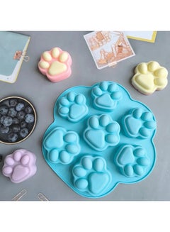 Generic 7-Link Cat Claw 230 Candy Chocolate Silicone Baking Cake Decorating Mold Ice Tray Pudding Mold Biscuit Egg Cake Mold-Color:Rice Powder  - Image 3