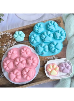 Generic 7-Link Cat Claw 230 Candy Chocolate Silicone Baking Cake Decorating Mold Ice Tray Pudding Mold Biscuit Egg Cake Mold-Color:Rice Powder  - Image 2