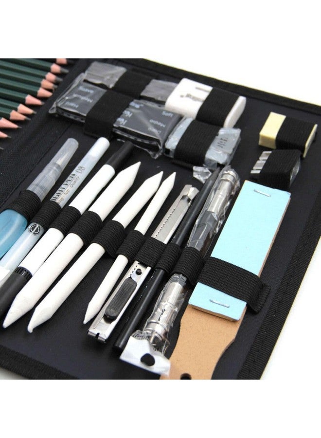 LUOSHI 75-Piece Pencil Sketching Kit for Professional Portrait Artists - Complete Graphite Drawing and Shading Set with Blending Stumps for Sketching, Crafting, and Shading - Image 2