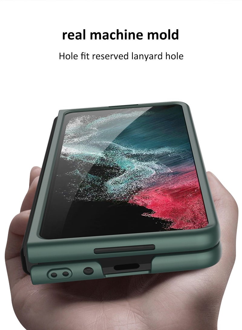 LEEKA Z Fold 4 Luxury Case Slim Flip Full Cover Case Anti-knock Plastic Matte Hard Cover For Samsung Galaxy Z Fold 4 - Image 4