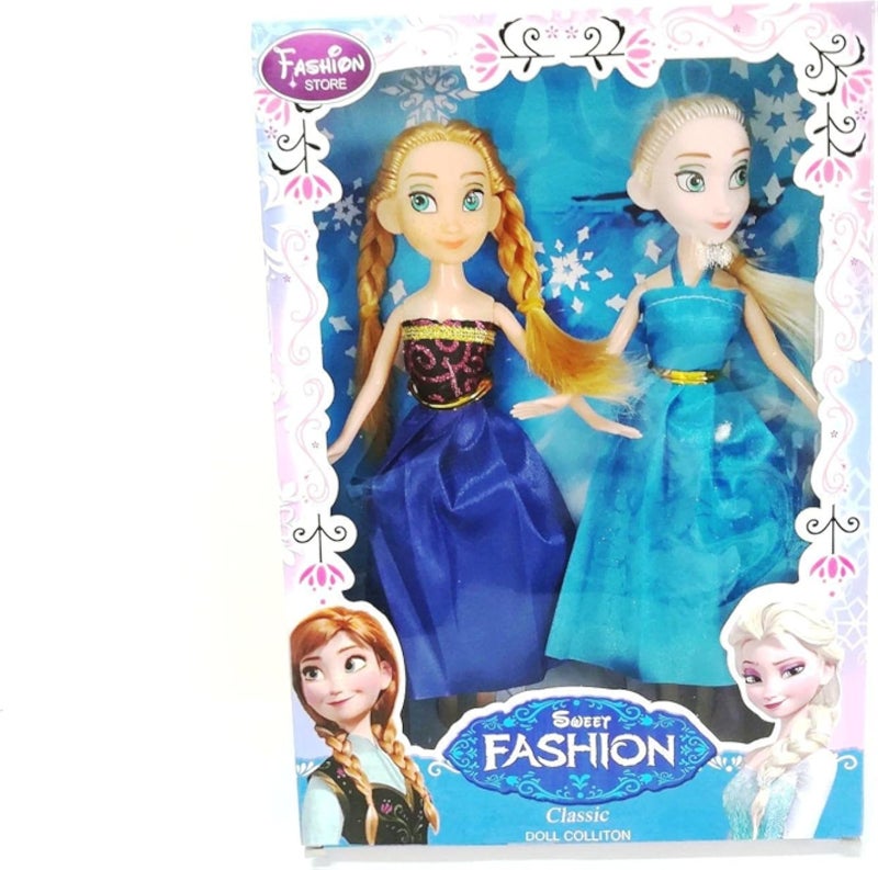 Pretty Two Bride Set Doll with Dress