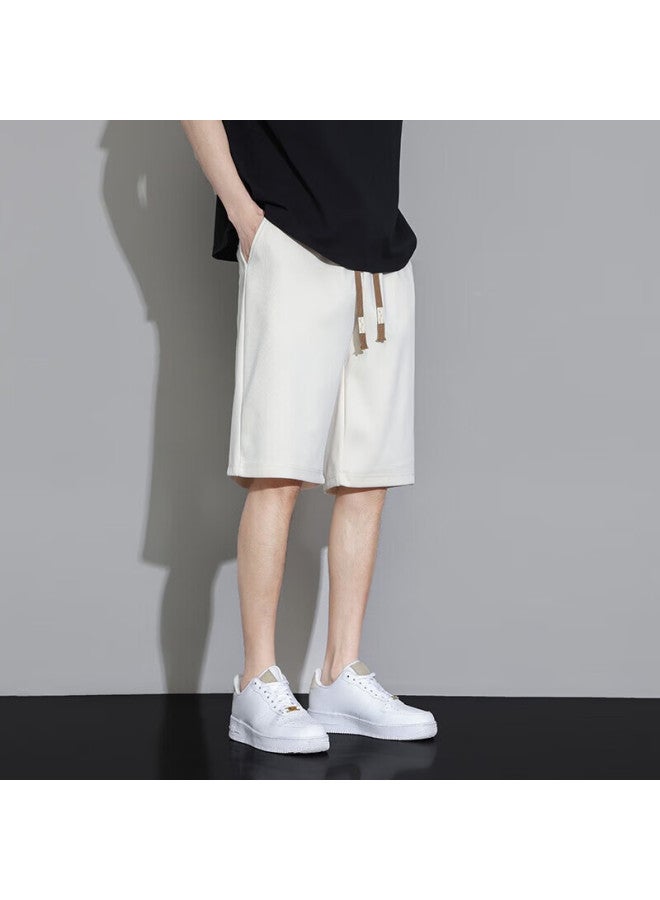 Pull Back Warrior Men's Summer Loose Thin Five-point Shorts Casual Sports Beach Pants High-end Men's Pants Apricot 3XL - Image 5