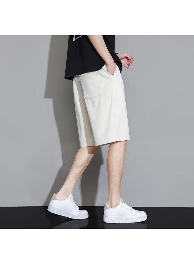 Pull Back Warrior Men's Summer Loose Thin Five-point Shorts Casual Sports Beach Pants High-end Men's Pants Apricot 3XL - Image 4
