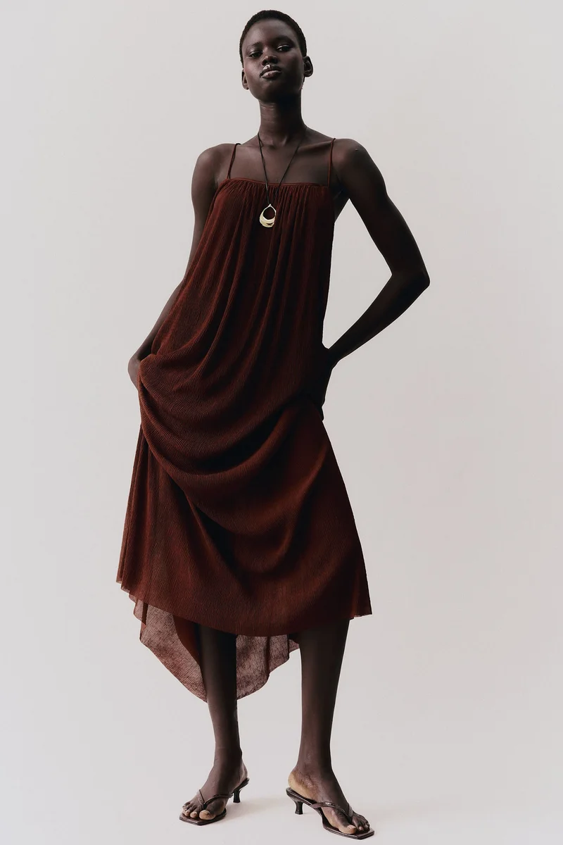 H&M Plissé strappy dress