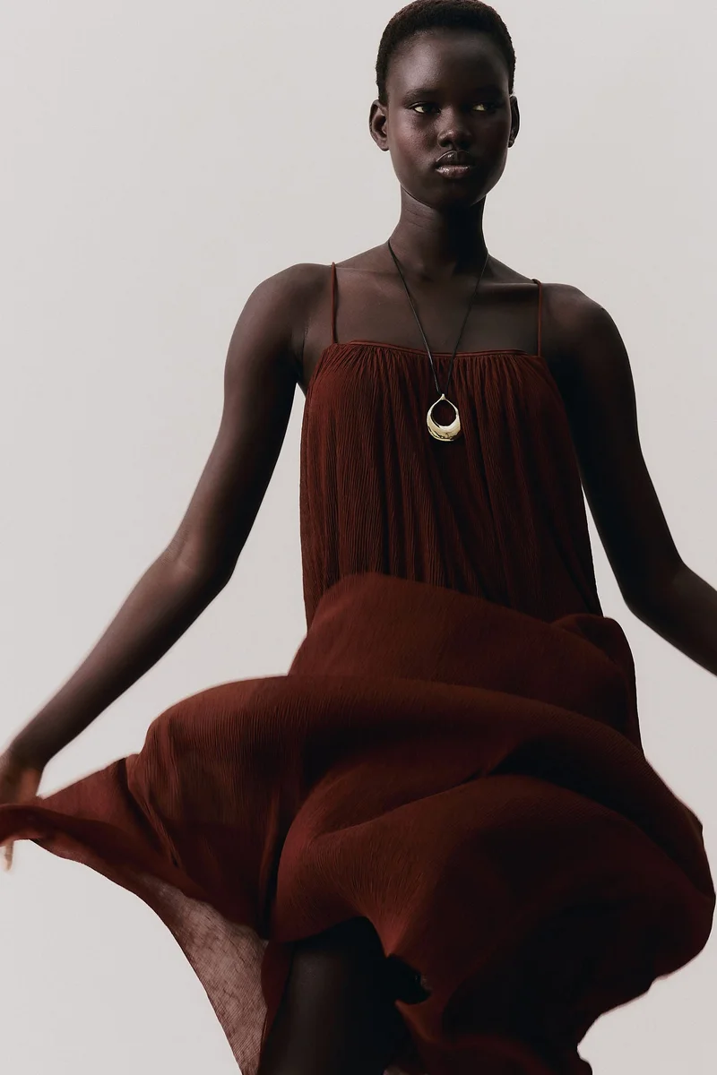 H&M Plissé strappy dress