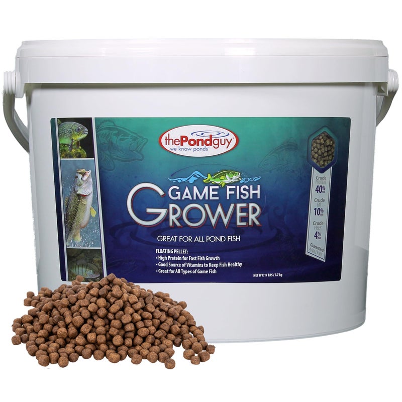 The Pond Guy Game Fish Grower Floating Pellet Food, Complete Aquatic Nutrition for Bass, Trout, & Catfish in Freshwater Ponds & Lakes, 17 lbs - Image 1