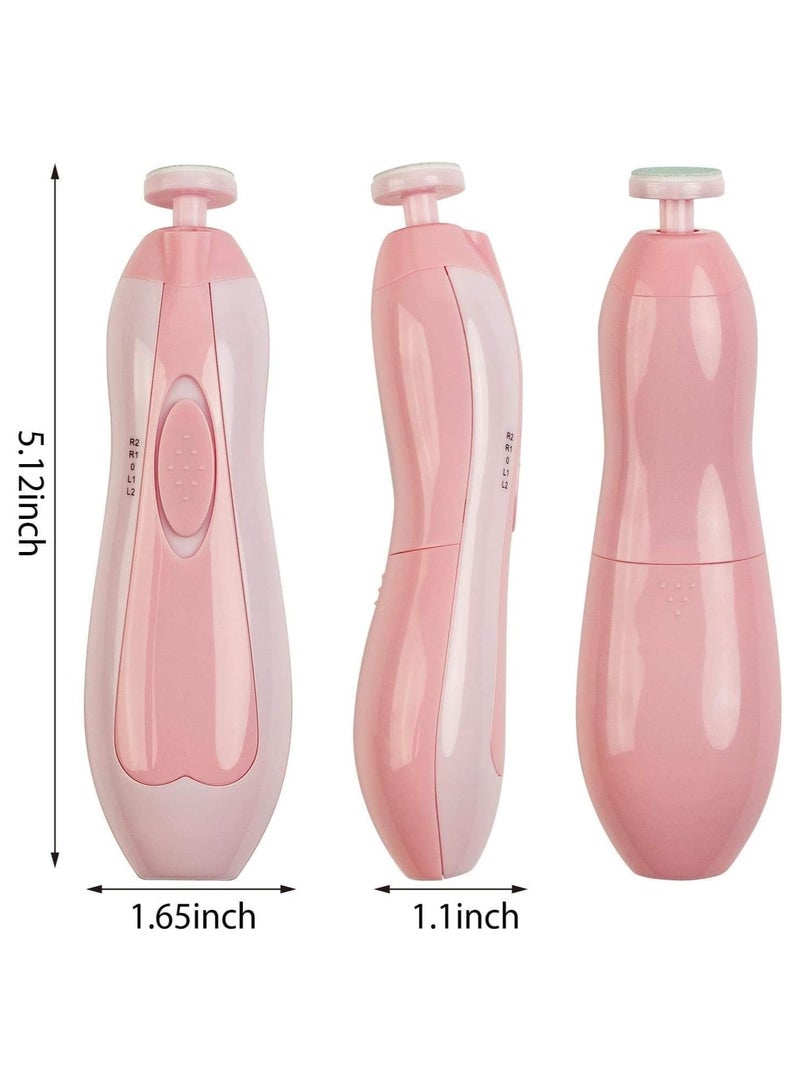 Baby Electric Nail File Drill for Baby No Sharp Claws Hurt, Nail Care Professional Manicure Pedicure System for Beauty Art, 6 in 1 Safety Cutter Trimmer Clipper for Toes and Fingers (Pink) - Image 3