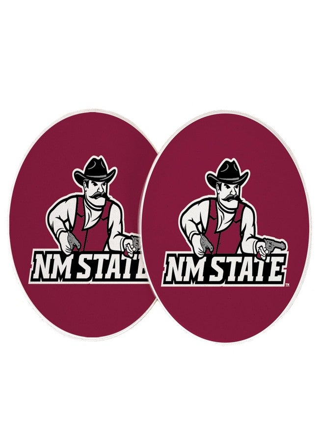 ديزرت كاكتوس مجموعة قواعد أكواب سيارة من الحجر الرملي الماص من جامعة ولاية نيو مكسيكو (تصميم أ) - Image 1