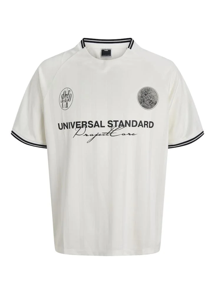 جاك اند جونز Retro Football T-Shirt