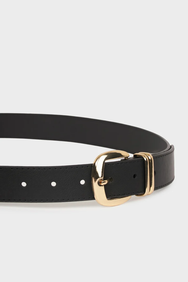 Defacto  Woman Rectangular Buckle Faux Leather Belt for Women | Best Price UAE