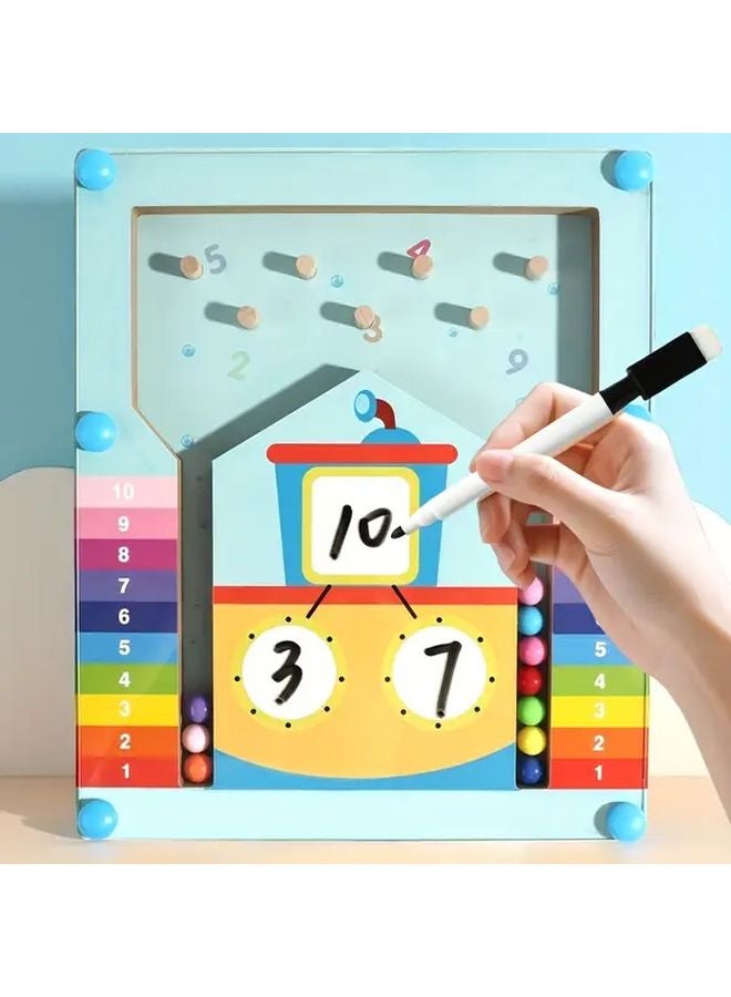 Wooden Decomposition Beads Math Educational Toy Addition Subtraction Size Comparison - Image 2