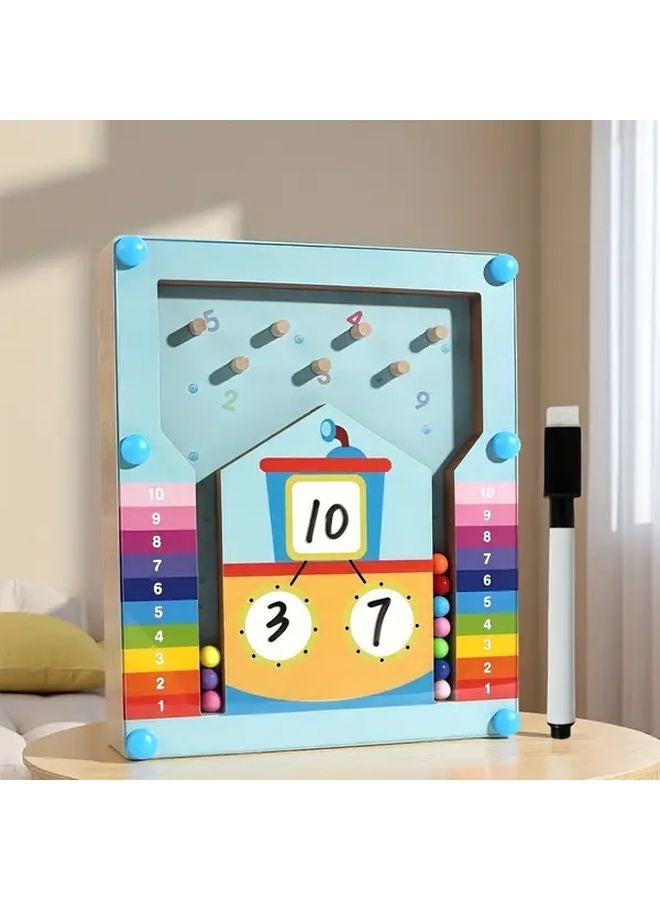 Wooden Decomposition Beads Math Educational Toy Addition Subtraction Size Comparison - Image 1
