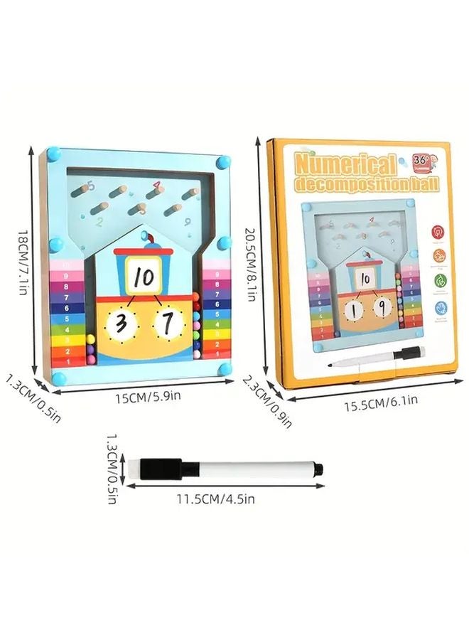 Wooden Decomposition Beads Math Educational Toy Addition Subtraction Size Comparison - Image 3