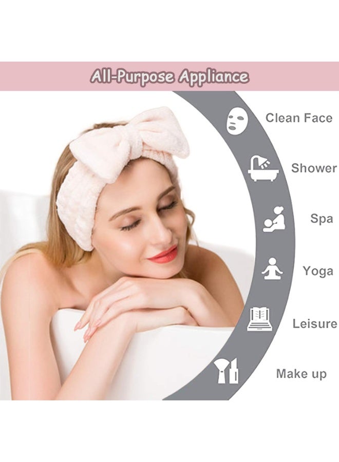 KIKI Spa Headband, Microfiber Bow Tie Headband for Face Washing, Skincare, Makeup, Sports, Elastic Hair Band for Women and Girls - Image 3