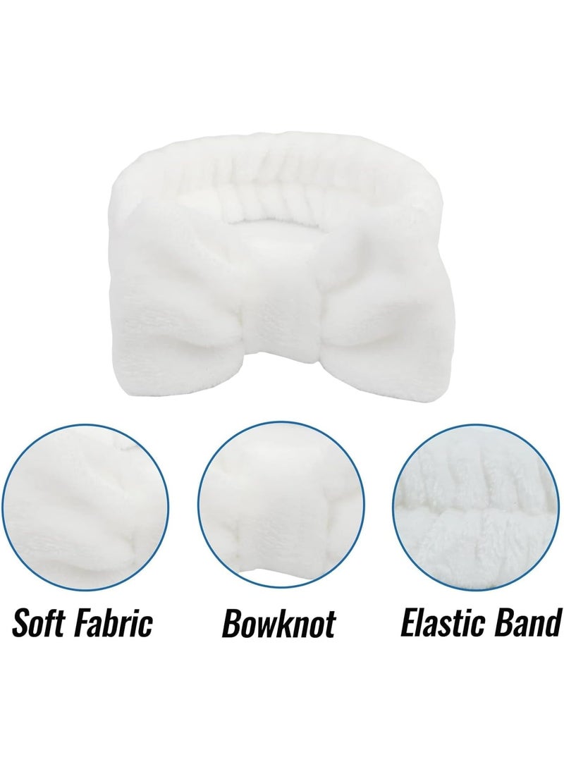 KIKI Spa Headband, Microfiber Bow Tie Headband for Face Washing, Skincare, Makeup, Sports, Elastic Hair Band for Women and Girls - Image 2