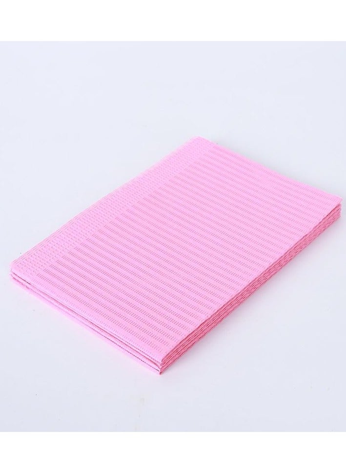 Disposable Nail Art Table Towels 40Pcs, Disposable Dental Bibs Sheets Cloths, Waterproof Table Covers Clean Pad, 13" x 18" Dental Bibs, Dental Napkins For Pets Tray Covers, pink  - Image 2