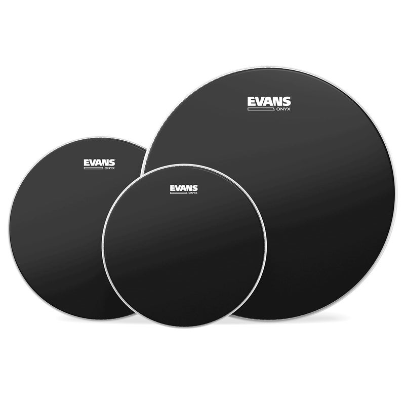 Evans Drum Heads Onyx 2Ply Tompack Coated Rock 10 inch 12 inch 16 inch