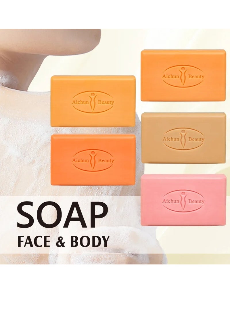 Aichun beauty 300G Rose Soap Multi Purpose Face and Body Rose Essential Soap Underarm Whitening Improve Dullness Firming Anti Wrinkle Moisturizing Soothing Anti Dark Spots Skincare Soap for Women and Men  - Image 3