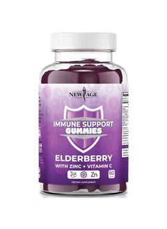 New Age Immune System Support Gummies - Sambucus Black Elderberry Gummies with Vitamin C and Zinc (Immune Support 60 Gummies)  - Image 1